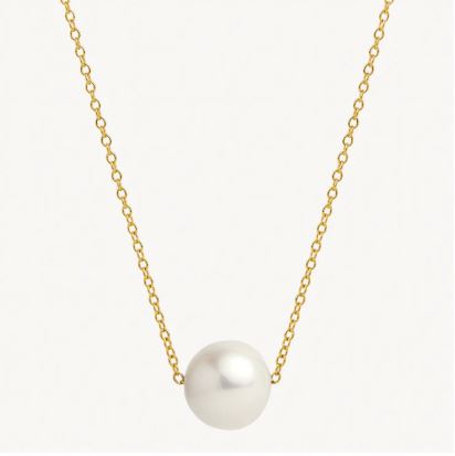 Najo Whirlpool Gold Pearl Necklace