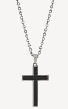 Najo The Paladin Men’s Carbon Fibre and Steel Cross Pendant