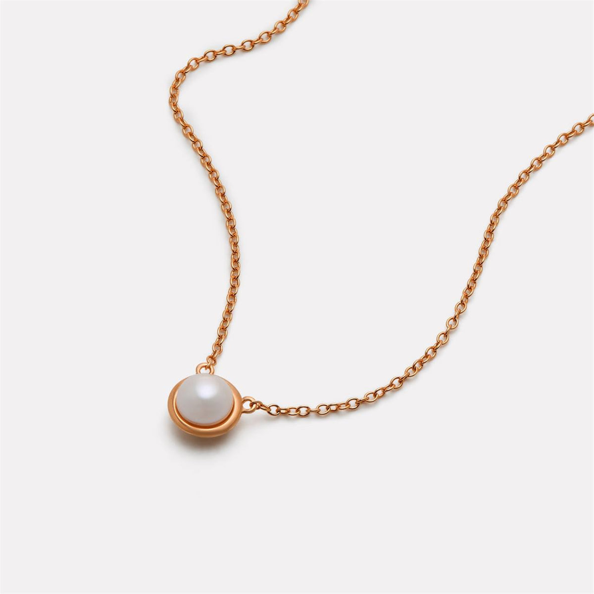 Najo Moonbeam Pearl Necklace Rose