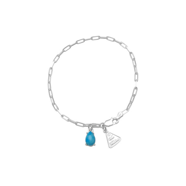 VT CLIP CHAIN BRACELET WITH PEAR TURQUOISE