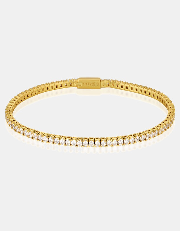 Georgini Milestone White CZ 2mm Tennis Bracelet