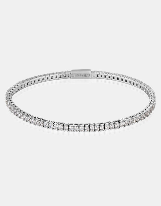 Georgini Milestone White CZ 2mm Tennis Bracelet
