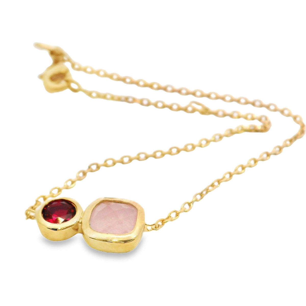 Aime-Toi 18ct Gold Plated Bezel Set Synthetic Gemstone Bracelet