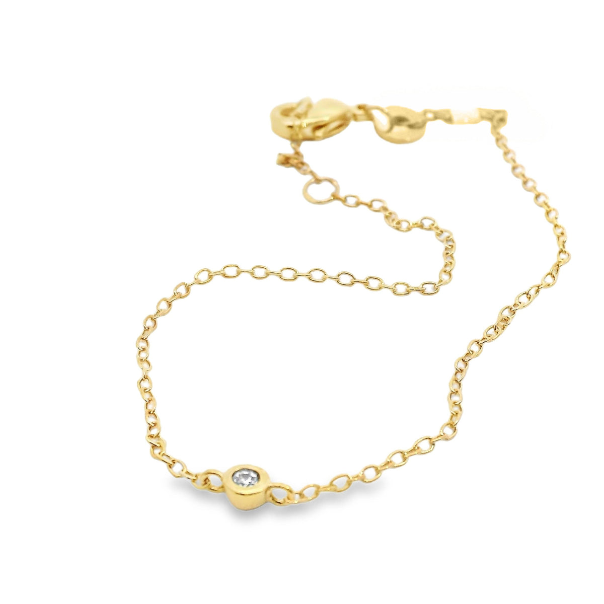 Aime-Toi 18ct Gold Plated Bezel Set Cubic Zirconia Bracelet