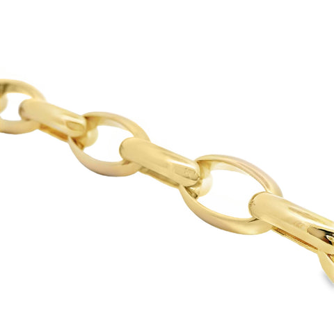 AIME-TOI 18ct Gold Plated Large Oval Link Bracelet 19cm