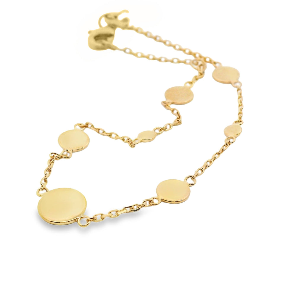Aime-Toi 18ct Gold Plated Multi Disc Bracelet