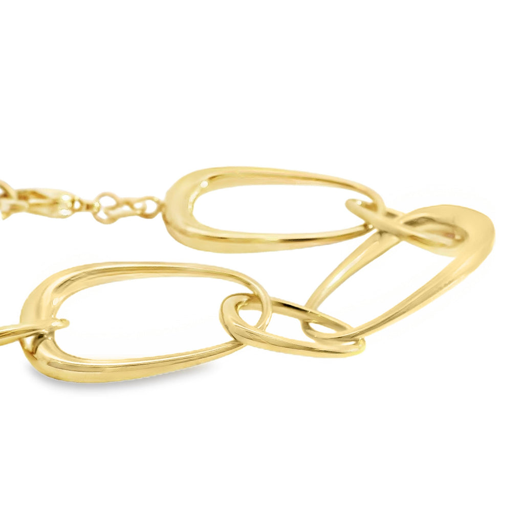 Aime-Toi 18ct Gold Plated Oval Link Bracelet 17cm