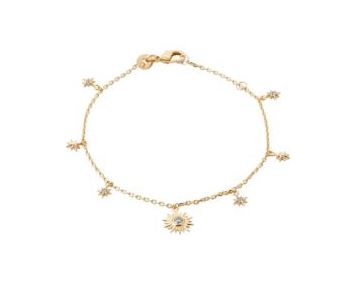 Aime-Toi 18ct Gold Plated Star And Sun Bracelet