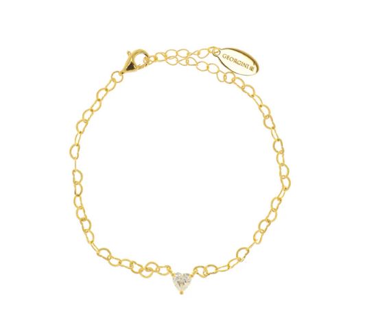 Georgini Sweetheart Heart Chain Bracelet Gold