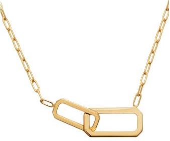 Aime-Toi 18ct Yellow Gold Double Rectangle Link Bracelet