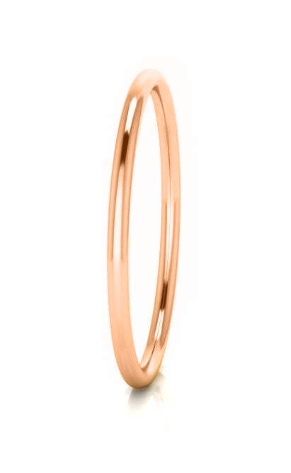 9ct Rose Gold Silver Filled Golf Bangle 4mm