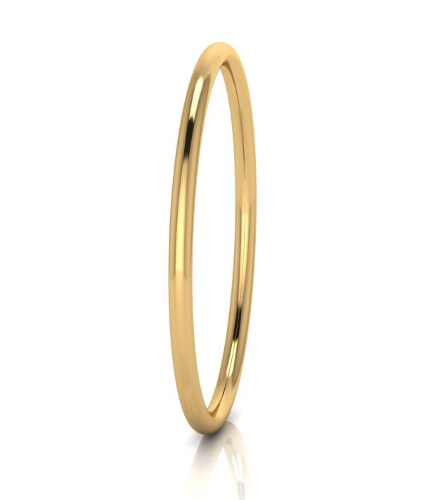 9ct Yellow Gold Silver Filled Golf Bangle 4mm