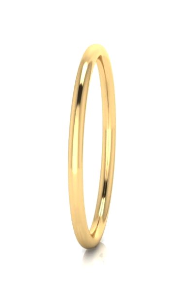 9ct Yellow Gold Silver Filled Golf Bangle 5mm