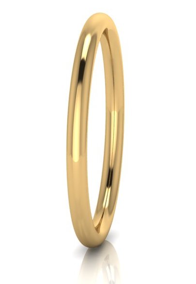 9ct Yellow Gold Silver Filled Golf Bangle 6mm