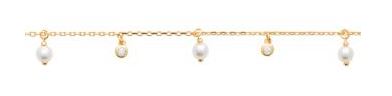 Aime-Toi 18ct Gold Plated Imitation Pearl Drop Bracelet