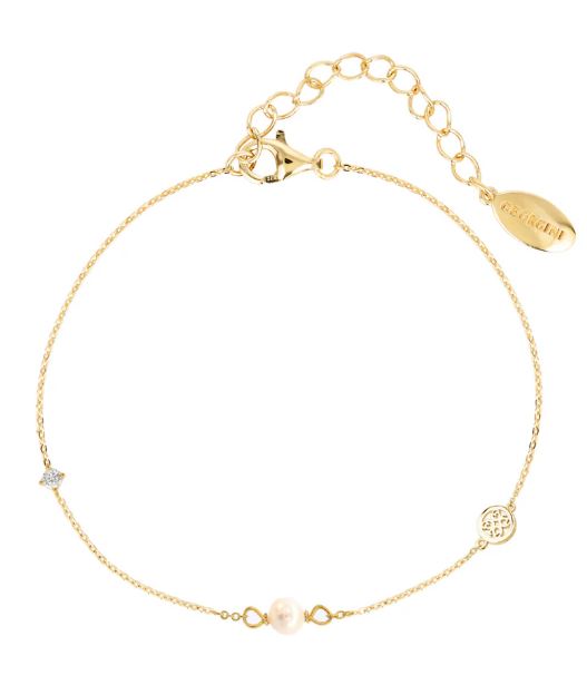 Georgini Adagio Touch Of Sparkle Pearl Bracelet Gold