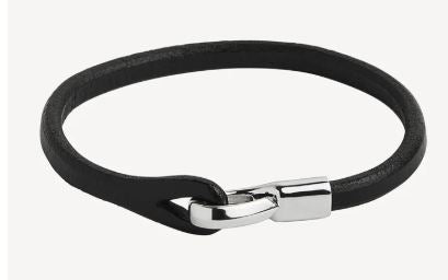 Najo Kinship Men’s Leather and Steel Bracelet