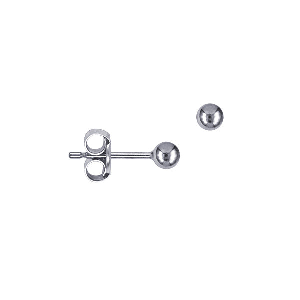 Sterling Silver 3mm Ball Stud Earrings