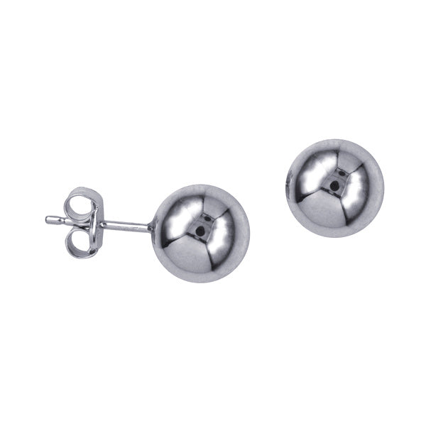 Sterling Silver 8mm Ball Stud Earrings