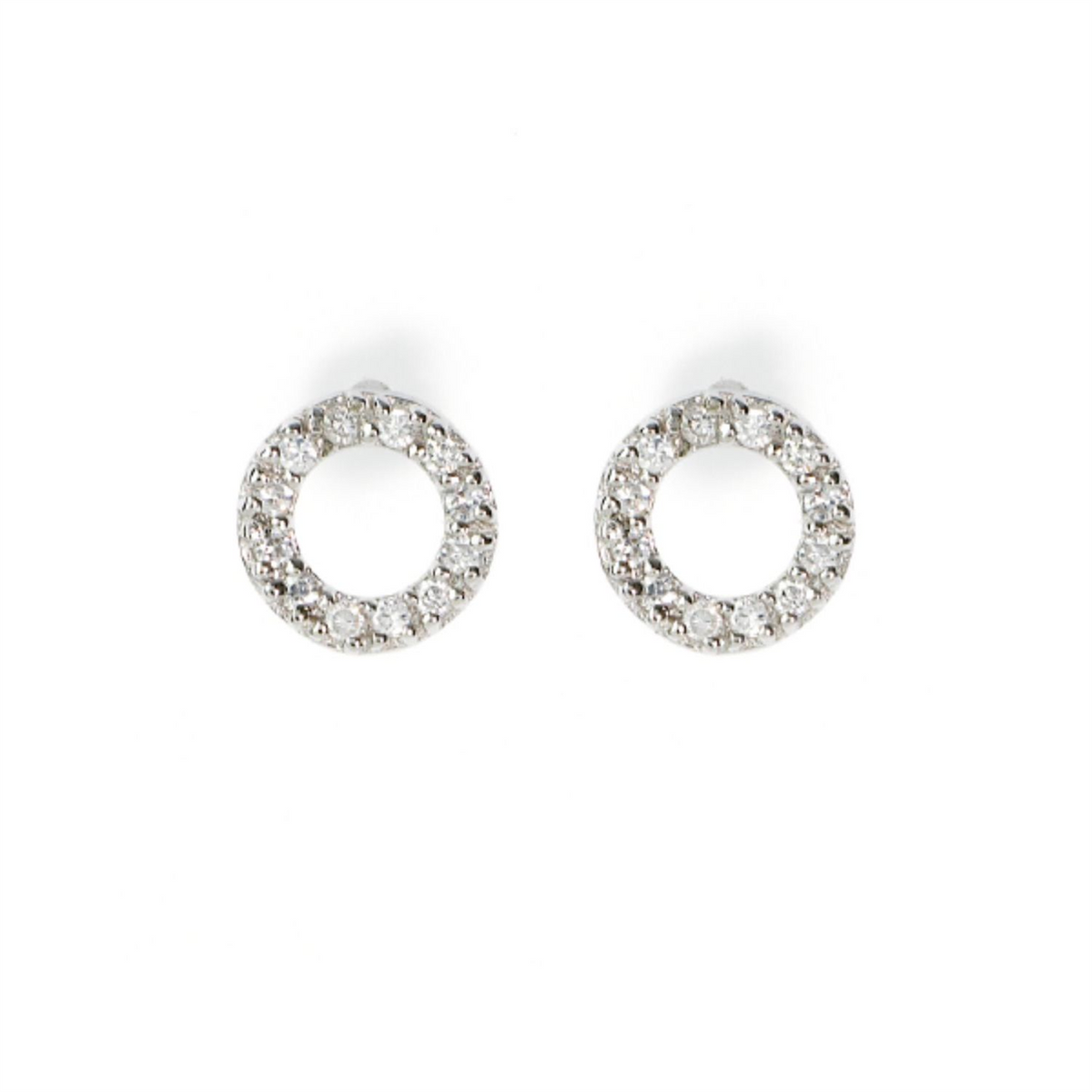 Georgini Baby Circle CZ Stud Earring Silver
