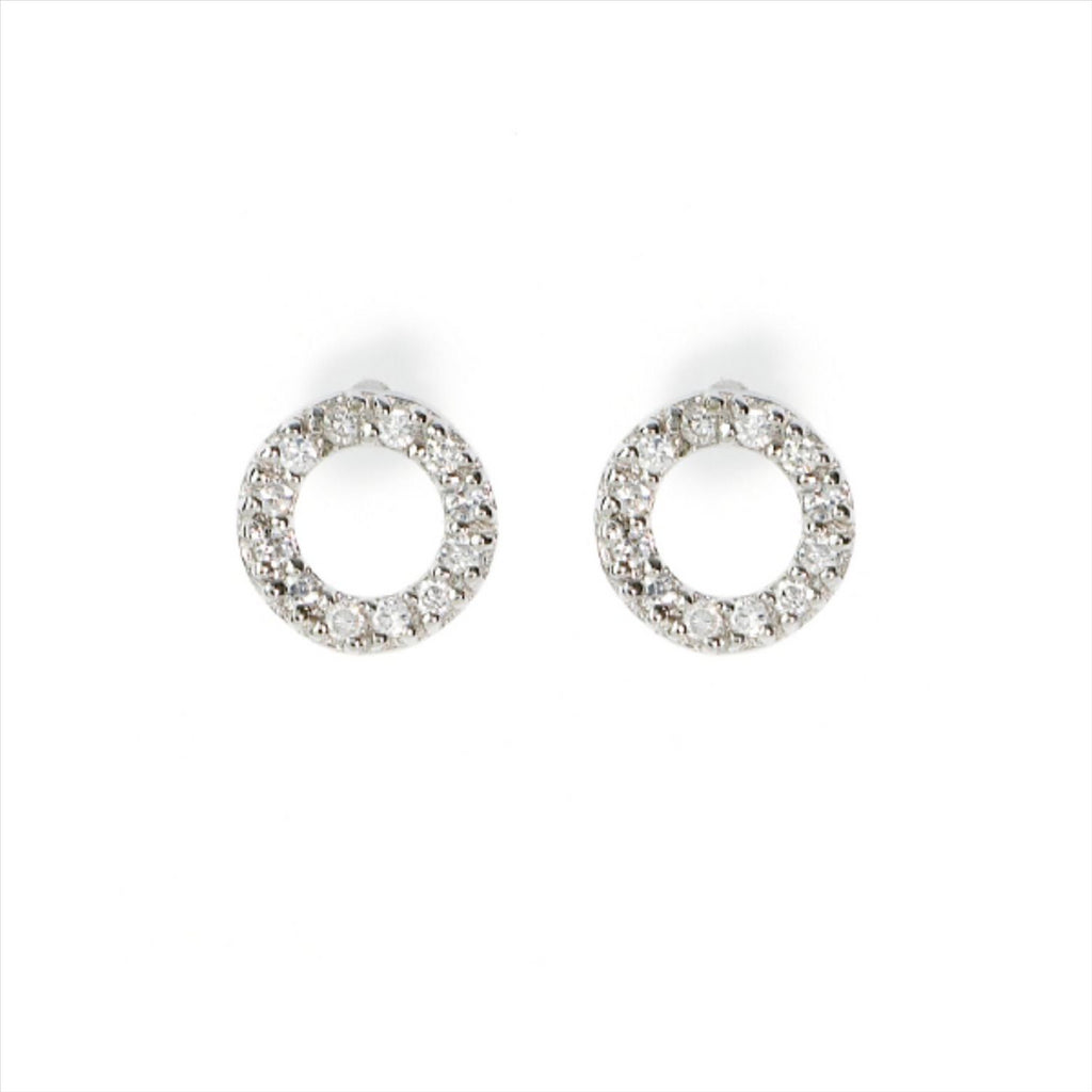 Georgini Baby Circle CZ Stud Earring Silver
