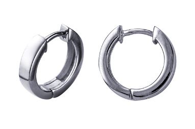 Sterling Silver Plain Huggies