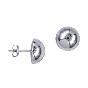 Sterling Silver 12mm Dome Stud Earrings