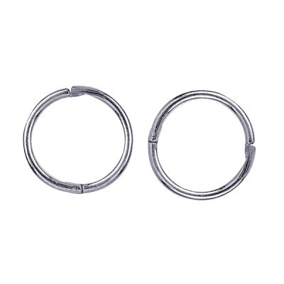 Sterling Silver Plain Sleepers 10mm