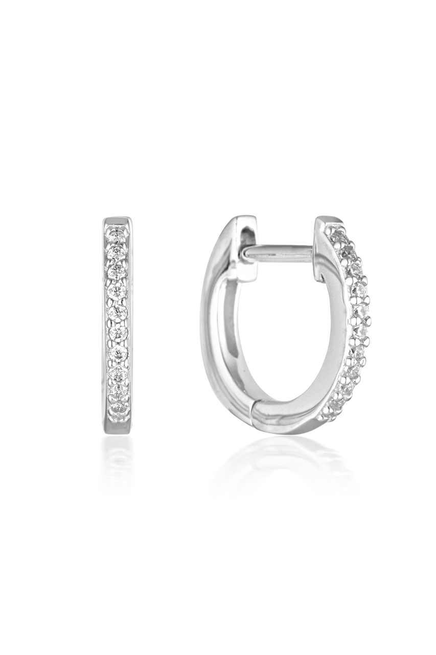 Georgini Noel Nights Shine Hoop Earrings Silver