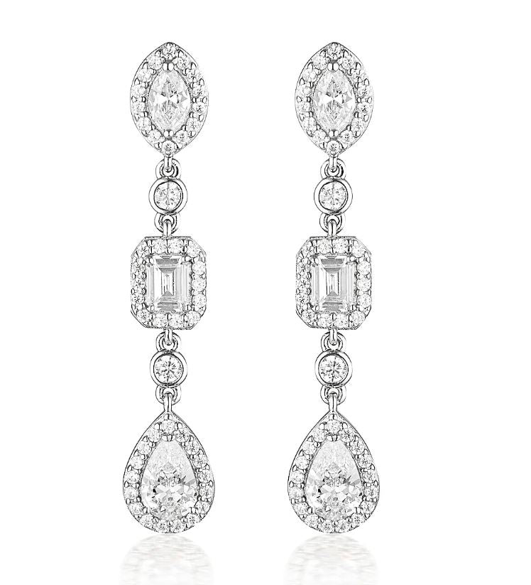 Georgini Summer Sorbet Pina Colada Earrings Silver