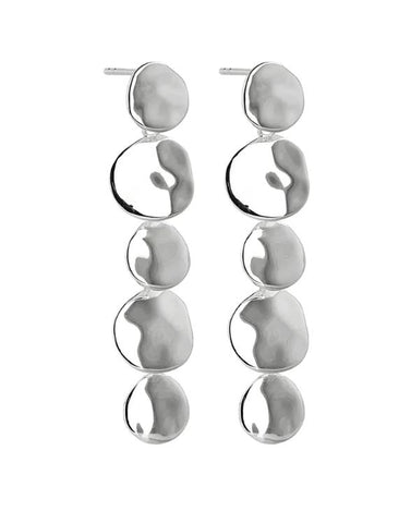 Najo Shard Silver Multi Disk Stud Earring