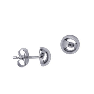 Sterling Silver 6mm Dome Stud Earrings