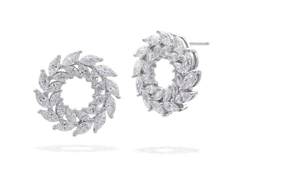 Georgini A Christmas Journey Wreath Earrings Silver