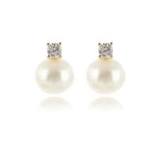 Georgini Oceans Noosa Freswater Pearl Earrings Gold