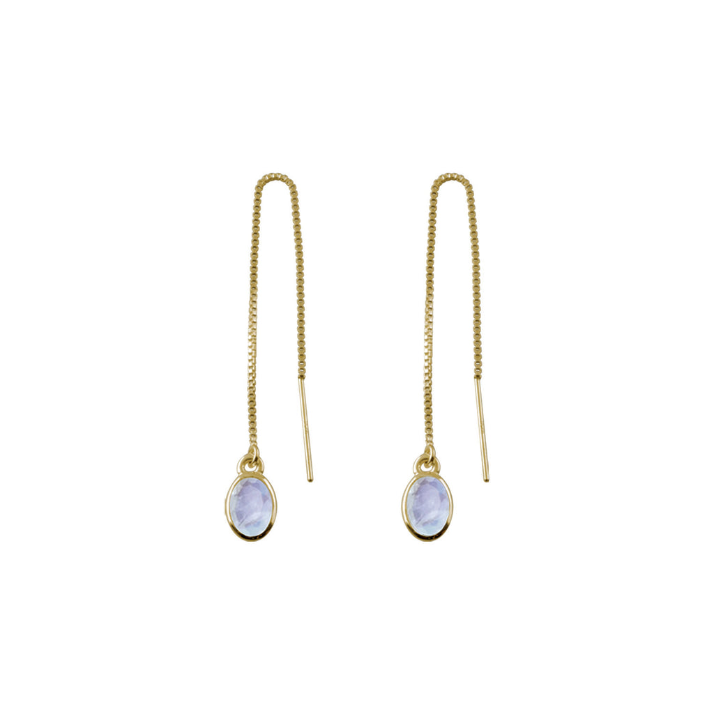 VT THREAD EARRINGS WITH MOONSTONE