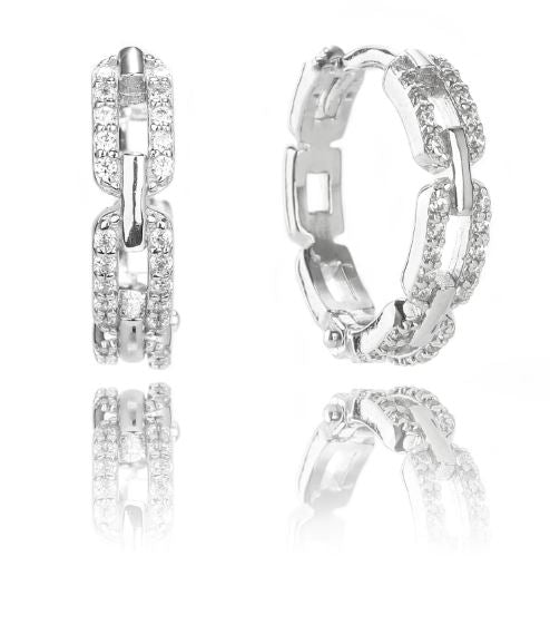 Georgini Goddess Link Hoop Earrings