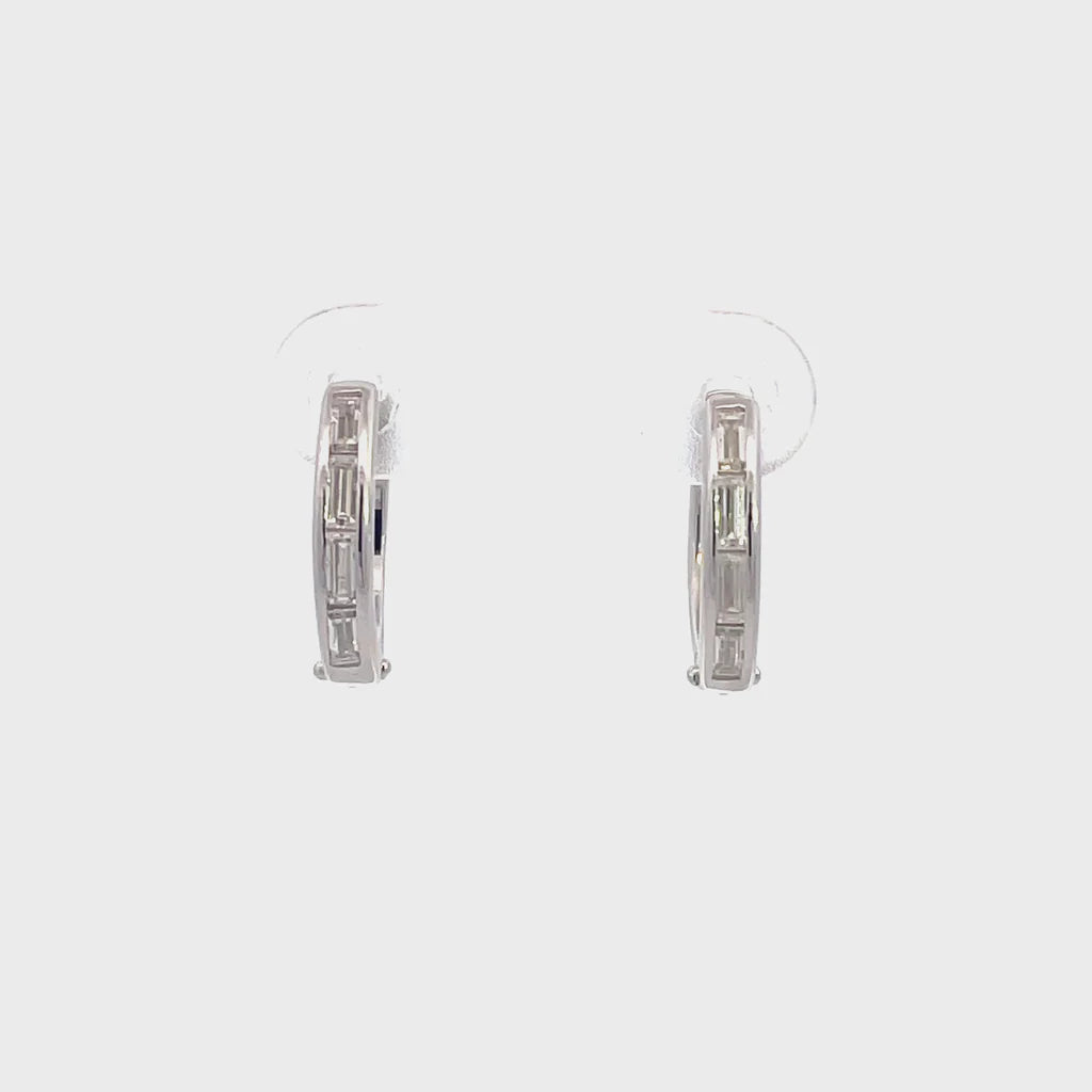Georgini Gifts Baguette Hoop Earrings