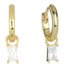 Georgini Gifts Baby Baguette Hoop Gold Plated