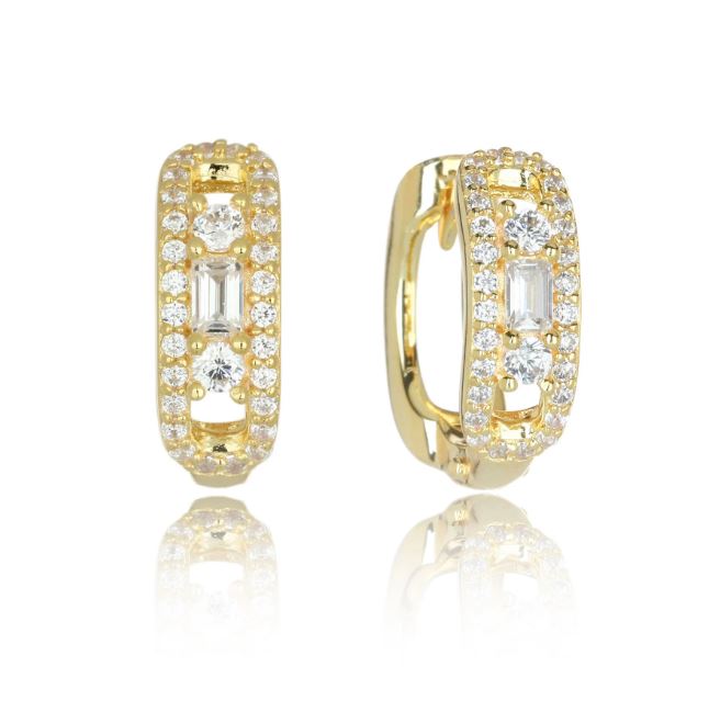 Georgini Gifts Jasmine Hoop Gold Plated Earrings