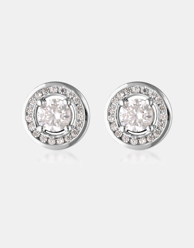 Georgini Milestone White CZ Stud Earrings