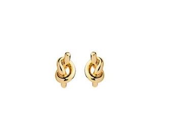 Najo Nature’s Knot Stud Earrings Gold Plated