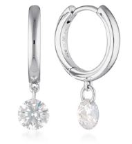 Georgini Mirage Alice White Cubic Zirconia Droplet Earrings Silver
