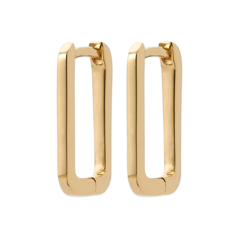 Aime-Toi 18ct Gold Plated Rectangle Earrings