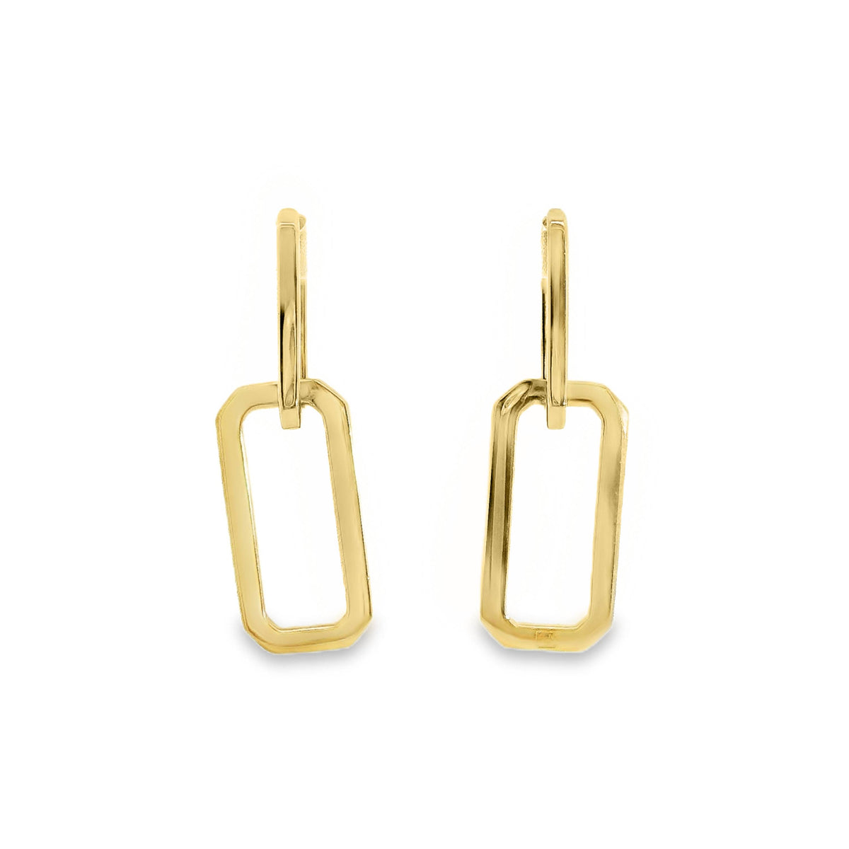 Aime-Toi 18ct Gold Plated Double Rectangle Hoop Earrings