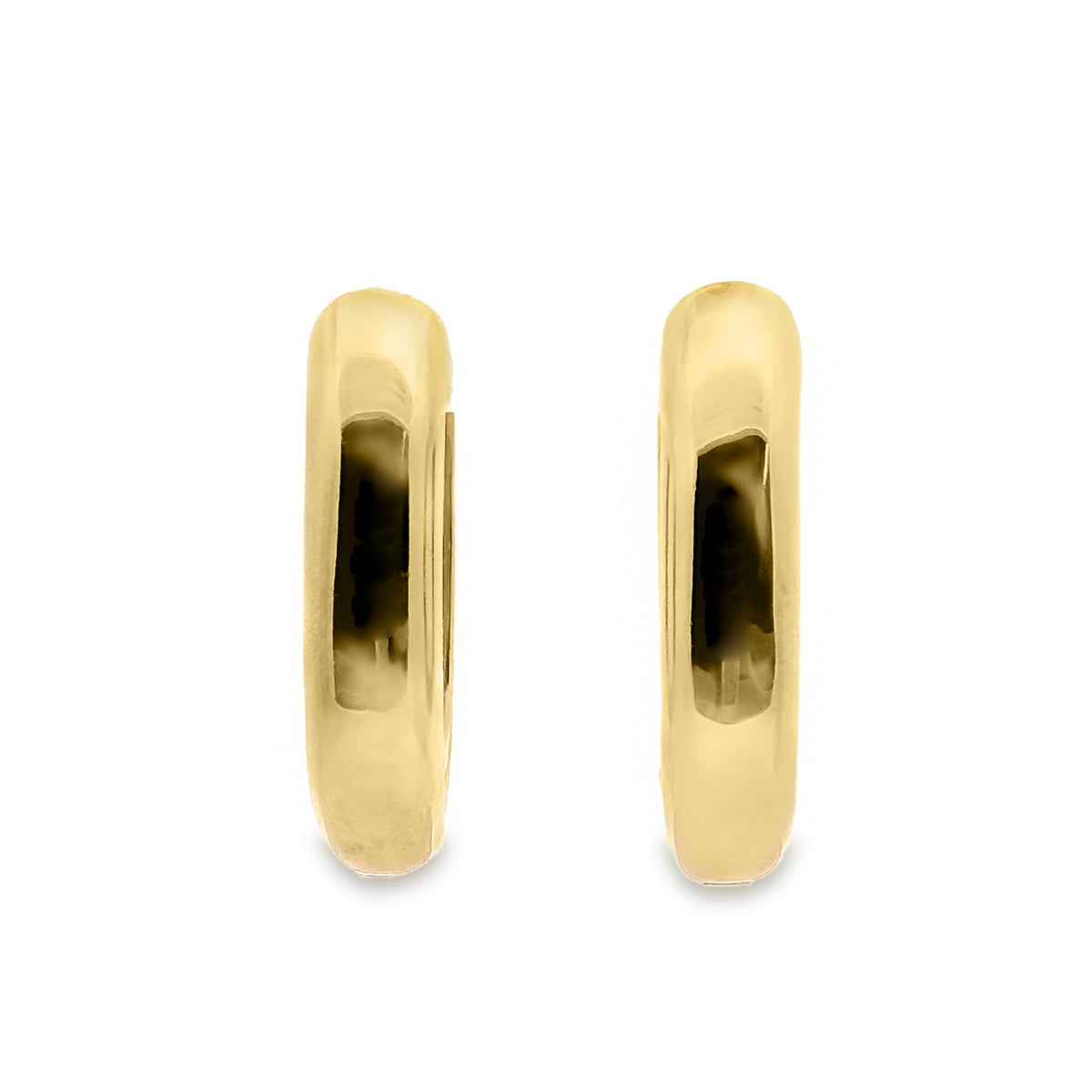 Aime-Toi 18ct Gold Plated Oval Huggie Earrings