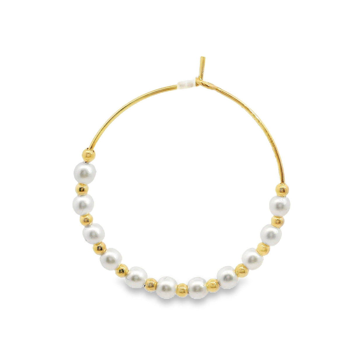 Aime-Toi 18ct Gold Plated Synthetic Gemstone Beaded Hoop Earrings