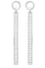 Aime-Toi Cubic Zirconia Channel Set Drop Earrings