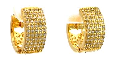Georgini Goddess Maeve Pave Hoop Earrings Gold