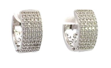 Georgini Goddess Maeve Pave Hoop Earrings Silver