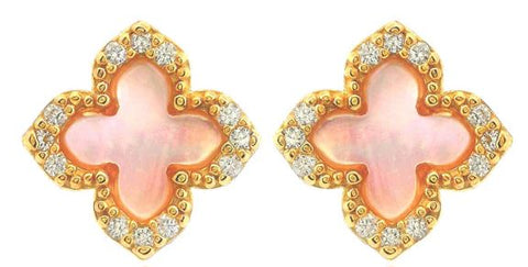 Georgini Sydney Soiree Fairwater Mother Of Pearl Stud Earrings Gold